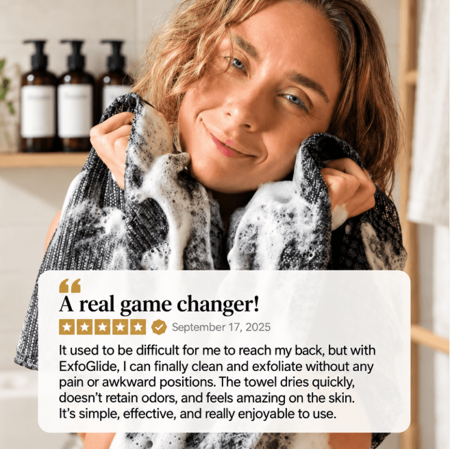 ExfoGlide – Exfoliating Shower Towel